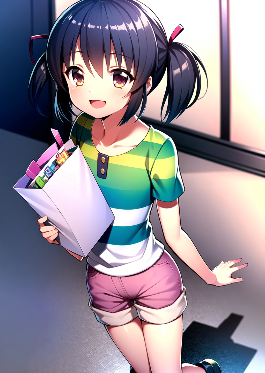 Peni Parker, :d, looking at viewer, backpack, walking, bedroom, pale-skin, completely naked, big penis, medium tits, sexy, (artwork), cumshot
