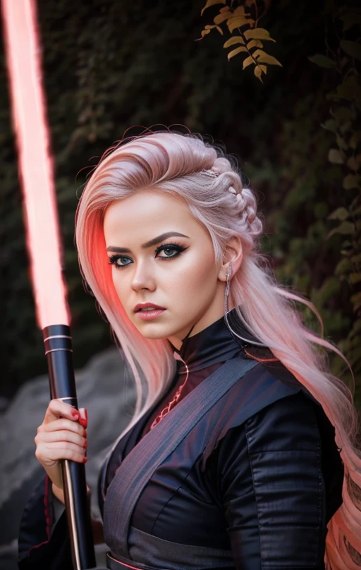 angry woman dressed in a sthoutfit,on lava,blond hair,RAW photo, 8k uhd, dslr, soft lighting, high quality, film grain, Fujifilm XT3,8k HD high definition detailed realistic, hyper detailed,higly detailed face,higly detailed hands <lora:SithoutfitV2:1>