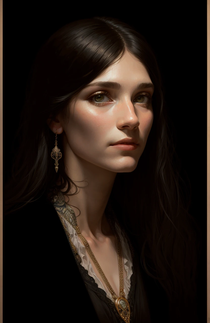 Hyperrealist portrait of female by david hockney and alphonse mucha,and giger, black and white painting, fantasy art, photo realistic, dynamic lighting, artstation, poster, volumetric lighting, very detailed faces, 4 k, award winning