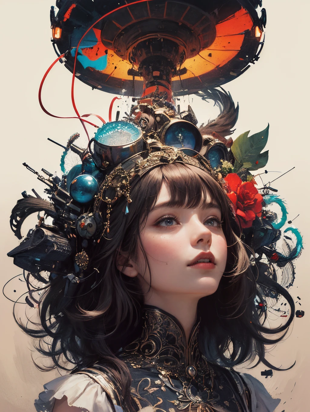 official art, unity 8k wallpaper, ultra detailed, beautiful and aesthetic, masterpiece, best quality, (zentangle, mandala, tangle, entangle), dynamic angle, cowboyshot, the most beautiful form of chaos, elegant, a brutalist designed, vivid colours, romanticism, by james jean, roby dwi antono, ross tran, francis bacon, michal mraz, adrian ghenie, petra cortright, gerhard richter, takato yamamoto, ashley wood, atmospheric, ecstasy of musical notes, streaming musical notes visible