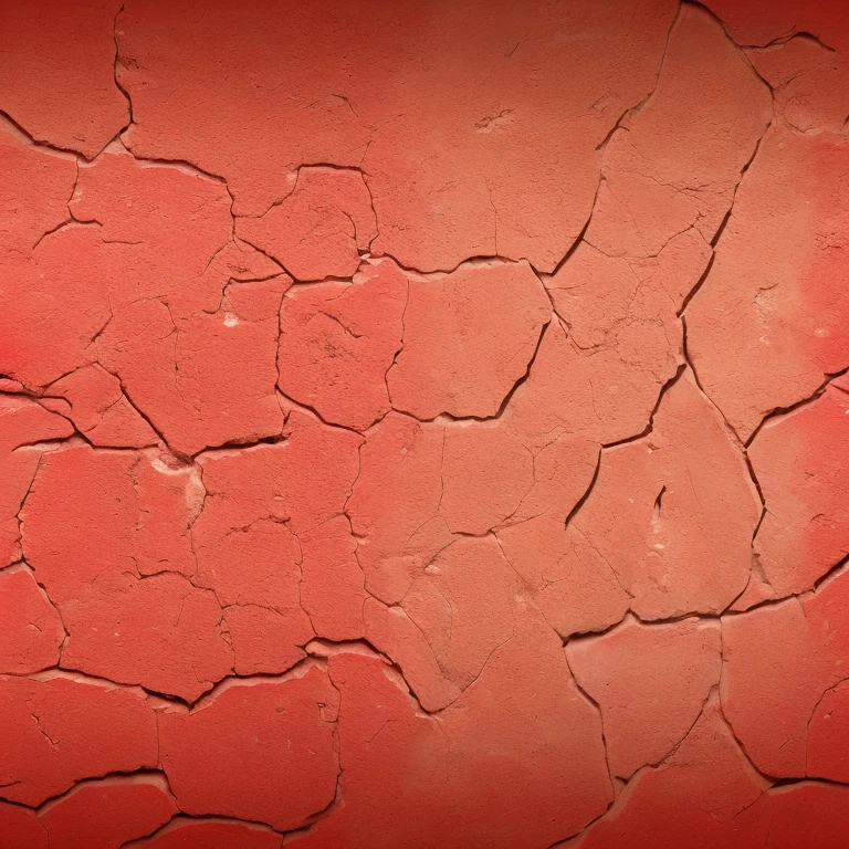 texture, concrete, wall, cracks, red