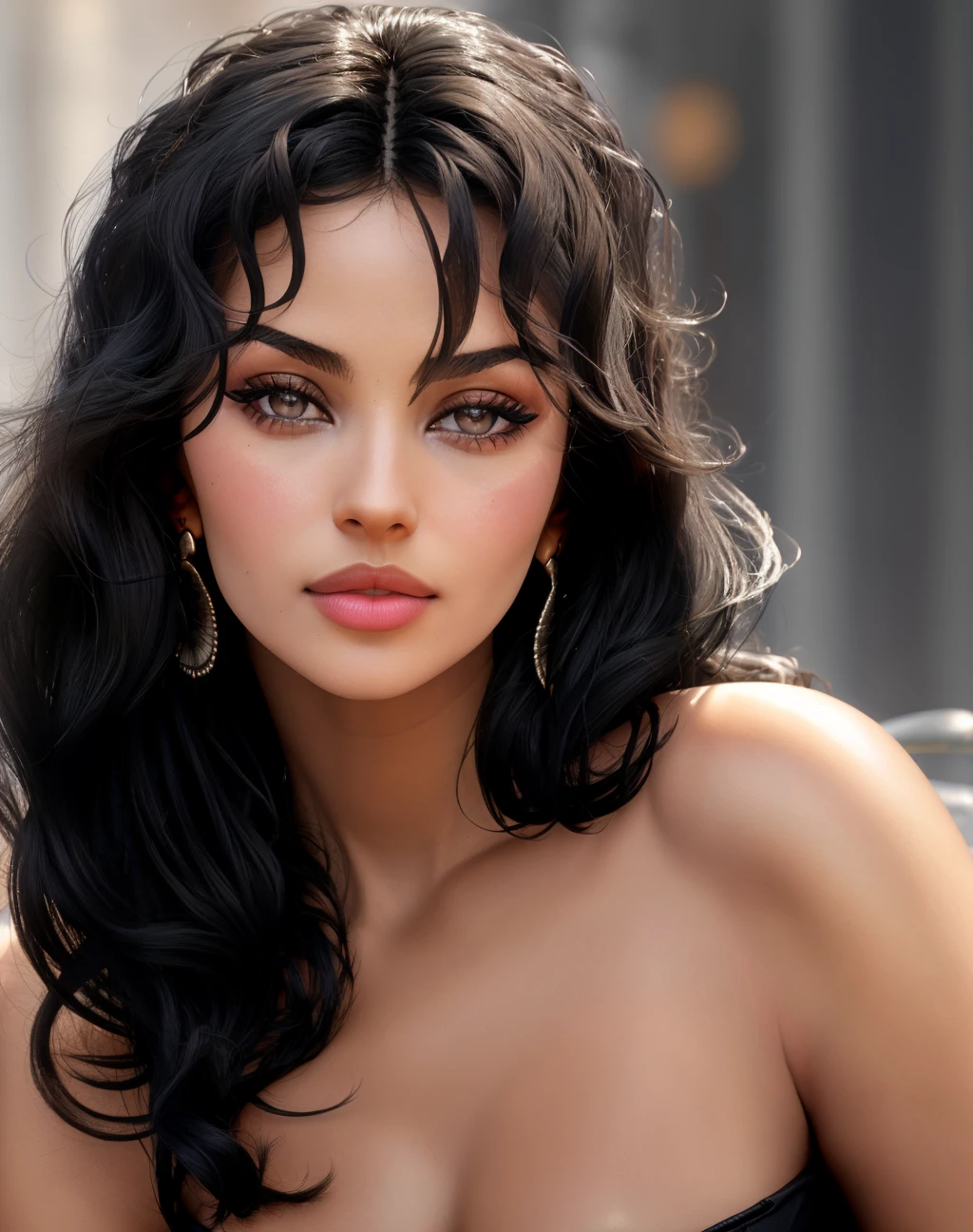 Masterpiece, absurdres,award winning photo, extremely detailed, amazing, fine detail, extremely detailed eyes and face, by lee jeffries nikon d850 film stock photograph 4 kodak portra 400 camera f1.6 lens rich colors hyper realistic lifelike texture dramatic lighting unrealengine trending on artstation cinestill 800 tungsten, beautiful itd_woman, black hair,perfect itd_face, perfect itd_body,Madalina Diana Ghenea,<lora:itd1:1>