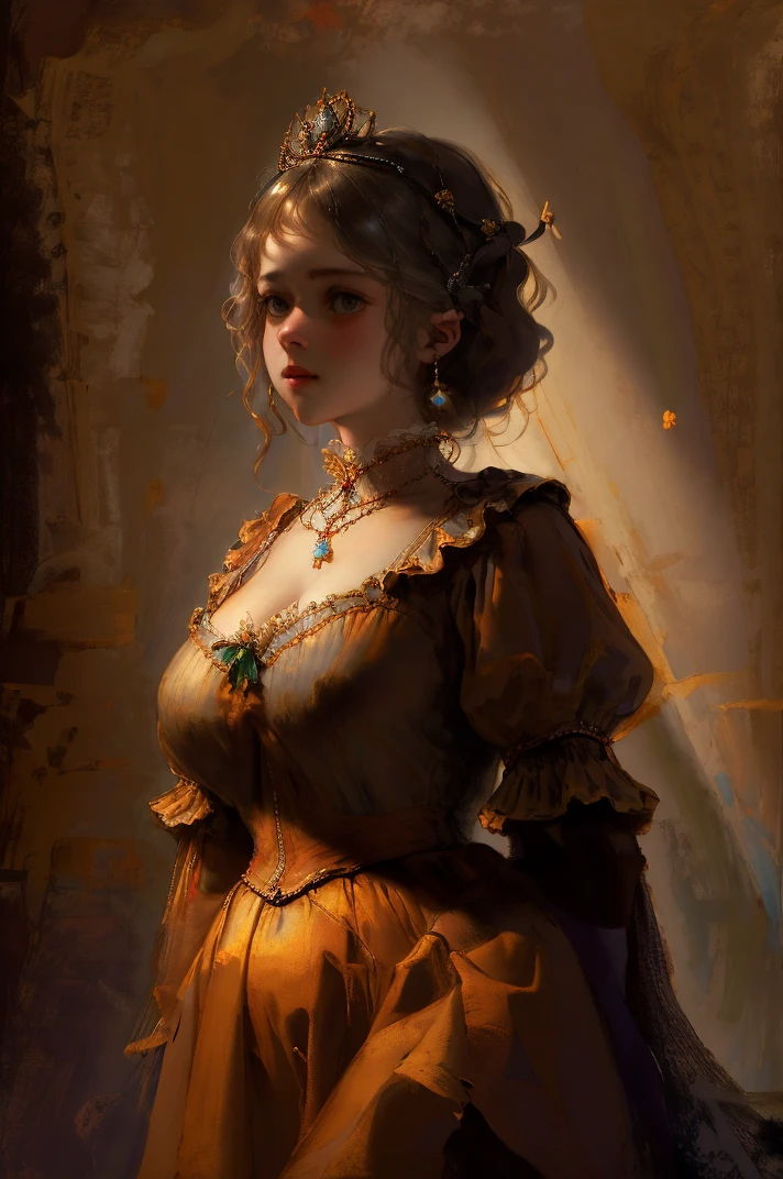 masterpiece, high quality,looking at viewer, 1girl, large breasts, princess <lora:OilPaintStyle_v1:1>
Dutch Masters lighting,
(Rembrandt-style):1.2,
dramatic chiaroscuro, rich colors,
atmospheric depth, masterful technique
