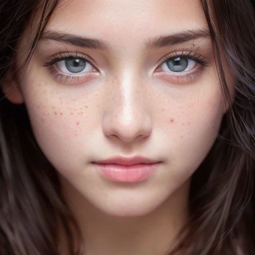 (8k, RAW photo, professional, best quality, masterpiece:1.2), (realistic,photorealistic:1.37), ultra-detailed, (50mm), (highest detailed skin:1.2), (highest detailed face:1.2), cinematic lighting, A girl, front face, look at the camera, center, black studio background