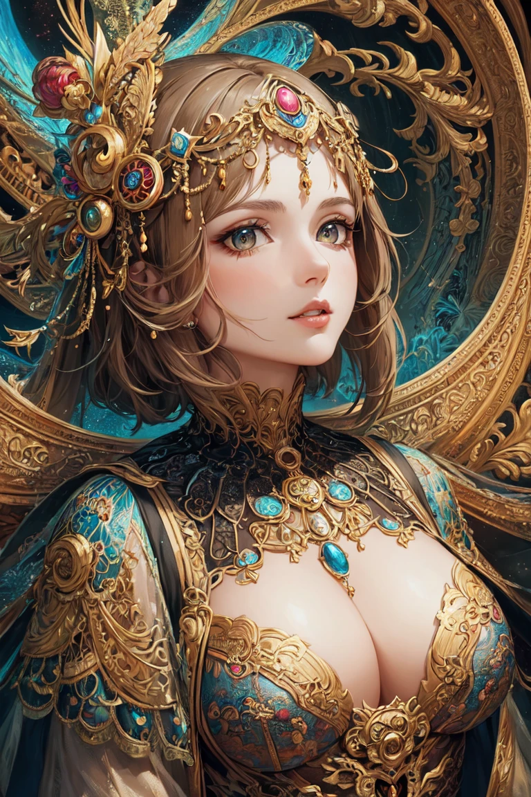 (masterpiece, top quality, best quality, official art, beautiful and aesthetic:1.2), (1girl), extreme detailed,(fractal art:1.3),colorful,highest detailed