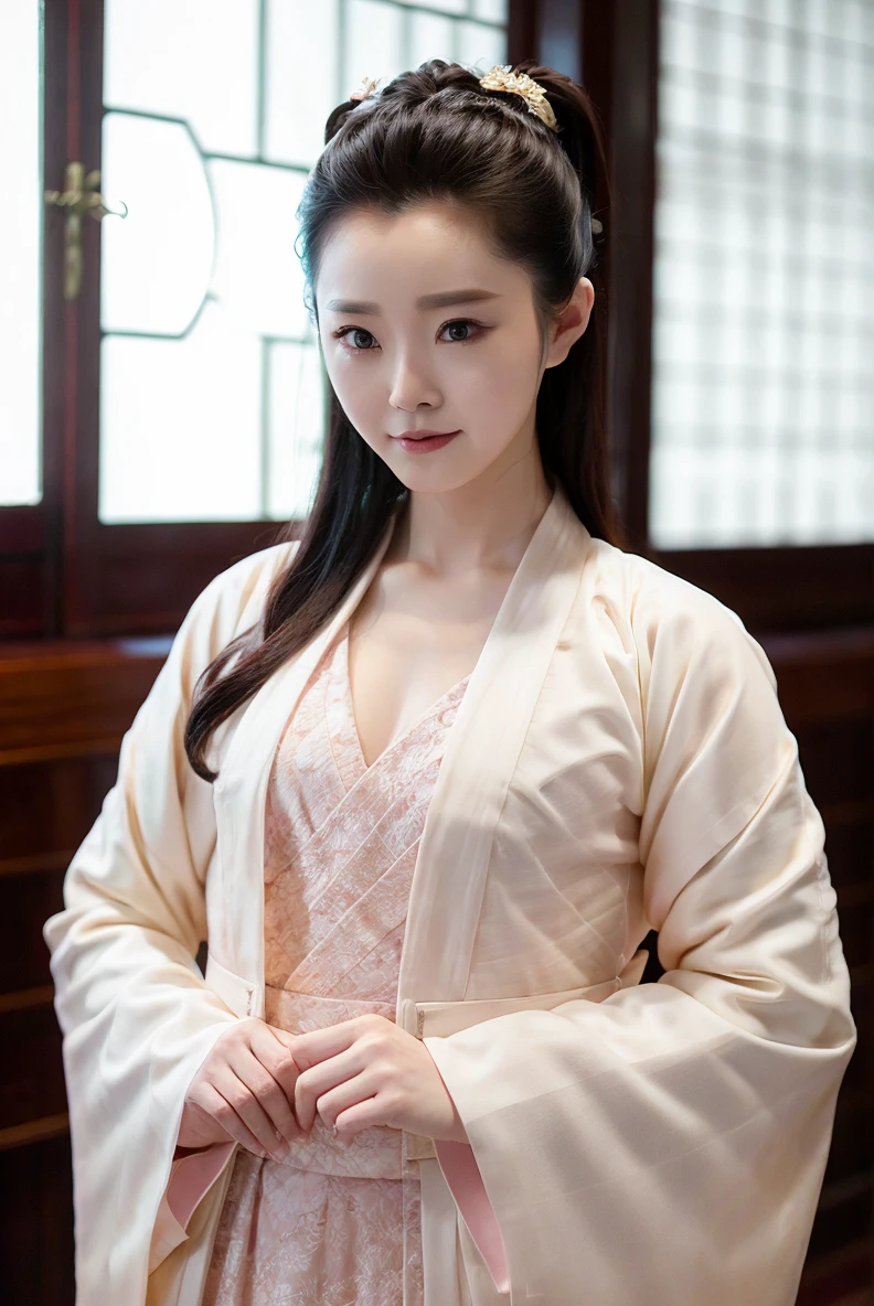 songyi, chineseidol, 1girl, solo,flat chest, hanfu,