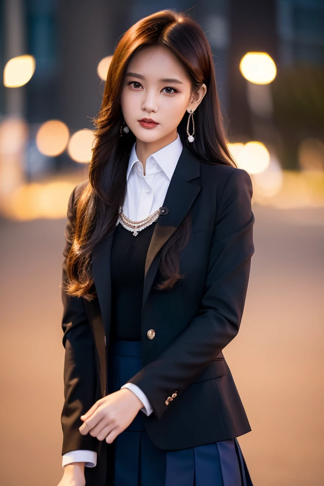 (school uniform:1.5),  floral print,  depth of field, night cityscape, 1girl,   long hair, ulzzang-6500v1.1, (original: 1.2), (realistic: 1.3) , beautiful girl with beautiful details, extremely detailed eyes and face, eyes with beautiful details, absurd, incredibly absurd, huge file size, ultra detail, high resolution, ultra detailed, best quality, masterpiece, illustration, ultra detailed and beautiful, ultra detailed, CG, unity, 8k wallpaper, amazing, fine Detail, masterpiece, top quality, official art, extremely detailed CG unity 8k wallpaper, cinematic lighting, (perfect shiny skin:0.6), slim and smooth lines, (floating), (small breasts:1),  earrings ,     <lora:Liyitong_v1:0.7>