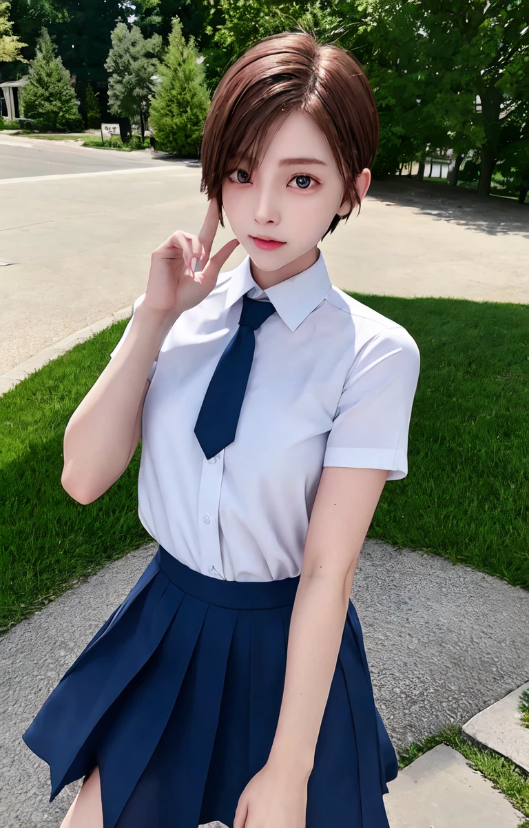 best quality, ultra high res, photoreaslistic, a photography of a beautiful girl, detailed face, looking at viewer, face close up, (ulzzang-6500-v1.1:0.125), <lora:koreanDollLikeness_v10:0.15>, <lora:japaneseDollLikeness_v10:0.125>, (beautiful_mistake-8500:0.125) ,
tomboy,
short hair, k-pop, {{naughty smile}}, {{{dynamic angle, dynamic pose, wind, cinematic lighting}}}, {detailed face, detailed eyes, beautiful face, beatutiful eyes, handsome face}, perfect hands, {{slender}}, spread legs, looking at viewer, {{school uniform, skirt}}, {{pantyshot}},
soccer field,phone booth,stone walkway,