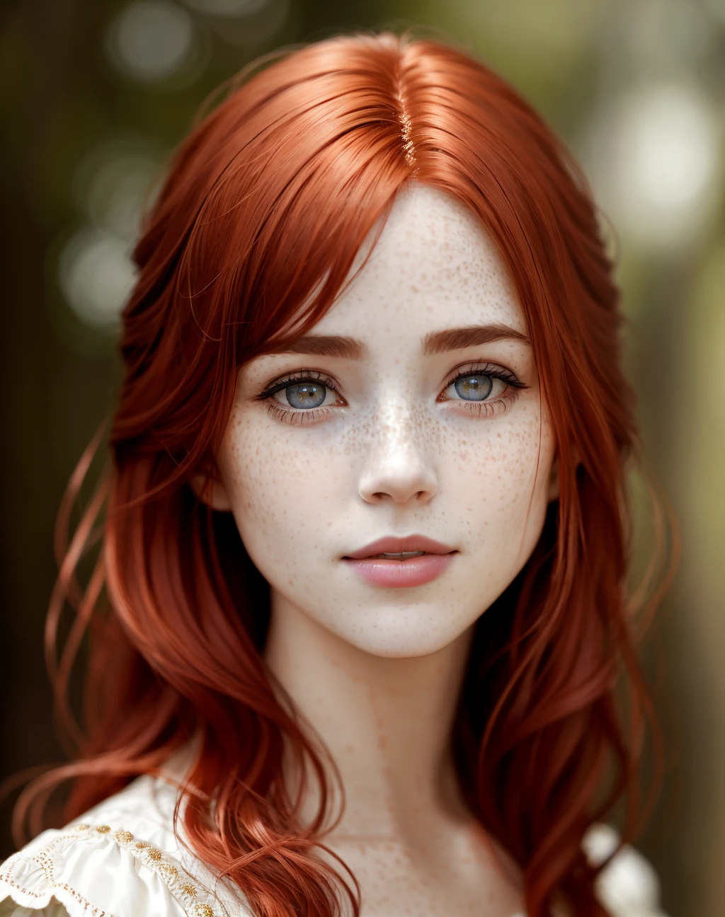 Masterpiece, absurdres,award winning photo, extremely detailed, amazing, fine detail, extremely detailed eyes and face, by lee jeffries nikon d850 film stock photograph 4 kodak portra 400 camera f1.6 lens rich colors hyper realistic lifelike texture dramatic lighting unrealengine trending on artstation cinestill 800 tungsten, <lora:hld:0.75>,beautiful hld_woman with red hair, a woman in a dress posing for a picture , perfect hld_face, perfect hld_body, freckles