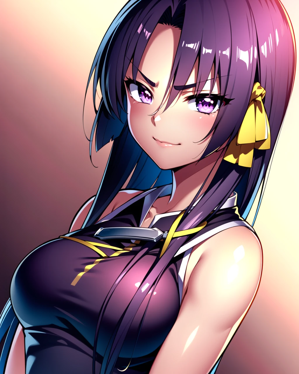 ((masterpiece)), ((best quality)), ((highres)), ((detailed background)), ((extremely detailed CG unity 8k wallpaper)), solo, angry, closed mouth, <lora:kurugaya yuiko:0.8>, kurugaya yuiko, (cheongsam), hair ornament, purple eyes,
