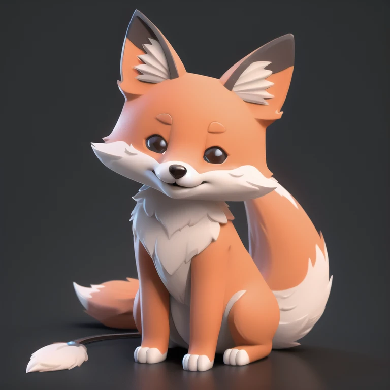 Tiny cute isometric Fox emoji, soft smooth lighting, with soft pastel colors, 3d icon clay render, 120mm lens, 3d blender render, trending on polycount, modular constructivism, Orange background, physically based rendering, centered