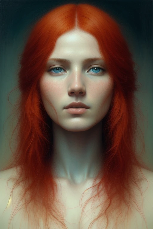 intricate pencil sketch mugshot of adult star, natural skin texture, blue eyes, (red hair translucency:1.2), sss Tom Bagshaw, Zdzislaw Beksinski, Yoshitaka Amano, Raffaello Ossola, Martin Wittfooth, Luigi Spano, Vladimir Kush :: stunning interpretive visual