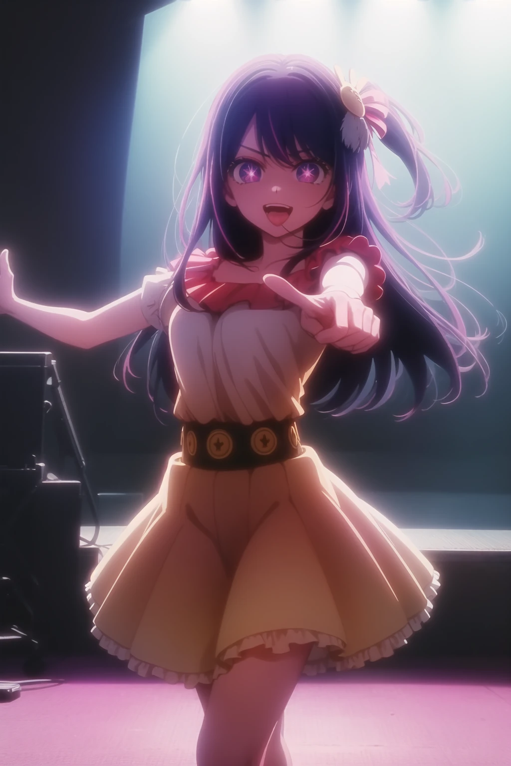 masterpiece、ighly detailed、(1 girl in:1.2)、purple color hair、pink dress、big eye、a closeup、a smile、8K 、Ai Hoshino、Live performance venue、anime girl sitting on bed with arms crossed, an anime drawing by Jin Homura, pixiv, shin hanga, anime moe artstyle, cute anime girl, marin kitagawa fanart, small curvy loli, nagatoro, anime best girl, anime visual of a cute girl, young anime girl, an anime girl, pretty anime girl, anime girl, ighly detailed、masterpiece、top-quality、Ultra-high decomposition energy A、8K High Resolution、Photogenic clarity、A detailed eye、Gradation、perfect anatomy body proportions ,hard disk、nffsw (English) ,Nikon Z9 80mm Lens , masutepiece、Model Standing、Light blue panties made of lace material、White tight t-shirt、The dress is made of white lace material(((Show me all my panties)))、(((The skirt is definitely worn)))、(((Lift skirt hem)))、panties focus、too bright natural light、Sunshine、Detailed lace panty pattern、Ordinary panties、(((while standing, Lift your skirt to show your panties to the camera)))、(((Beautiful alignment and snow-white teeth)))、(((Lift the skirt bigger and、 bigger,、Show your panties to the camera)))、Ultra Slim Body, Big breasts、Body type of slender model、Beautiful posture, In the subway、extremely highly detailed、masterpiece、Top Quality、超High Resolution A、8K high-definition、Photogenic clarity、A detailed eye、gradation、perfect anatomy body proportions ,hard disk、NFFSW (english) (english) (english) (english) , nikon z9 80mm lens , masutepiece、Model Standing、Light blue panties made of lace material、White tight t-shirt、The dress is made of white lace material(((Show me all the leggings)))、(((The skirt is definitely worn)))、(((Lift skirt hem)))、Leggings Focus、Natural light that is too bright、sunshine、(((While standing, Lift the skirt and show the panties to the camera)))、(((Beautiful alignment and snow-white teeth)))、(((Lift your skirt big and big,、Show your underpants to the camera)))、Ultra Slim Body, Big breasts、The body shape of a sle、