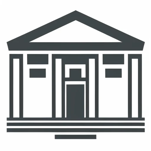 icon of a court building on (white background:1.3) <lora:icons:1>