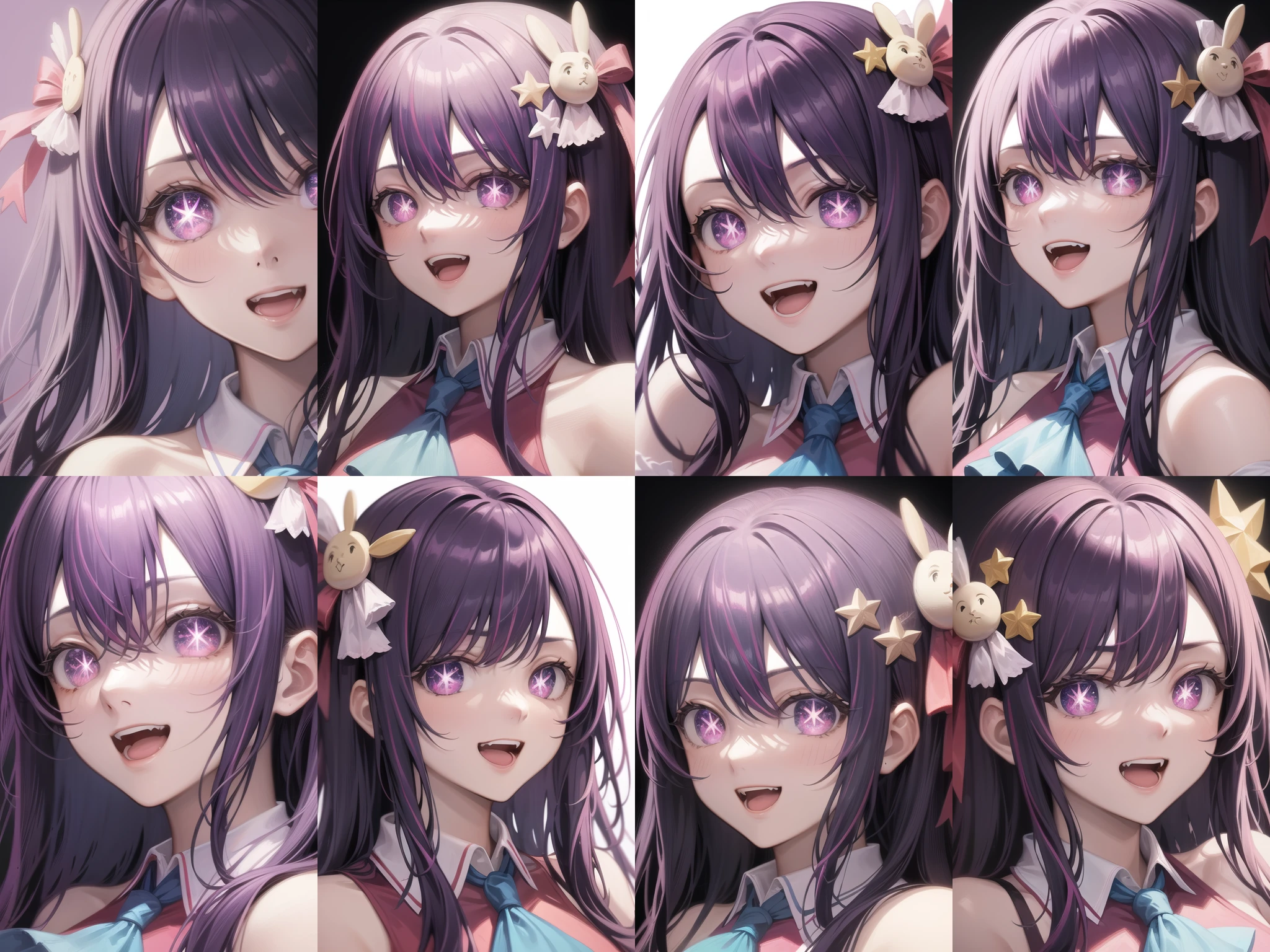 <lora:hoshino_ai_v0.1a:1>
hoshino ai, face, ascot dress, portrait, upper body, :d, happy, wide-eyed,, masterpiece, best quality, highly detailed
