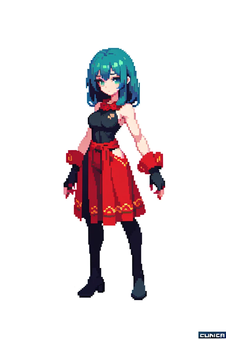 (masterpiece, top quality, best quality), pixel,pixel art,1girl,full body, 
 <lora:pixel_f2:0.5>