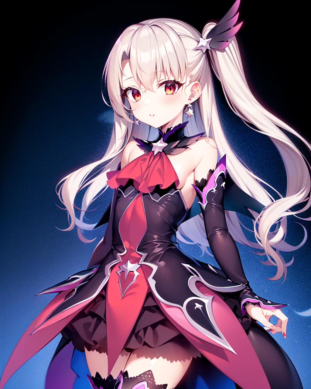 masterpiece, best quality, high resolution, 1girl, solo,
TestmentForm, Dark MagicalGirl,
<lora:illya22outfits:0.8>