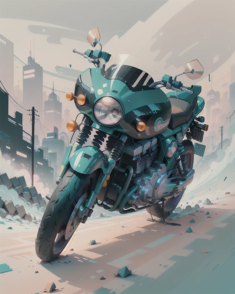 <lora:PastelVectorAi:0.6> PastelVectorAi, a vintage motorcycle, flat vector art, cel shading