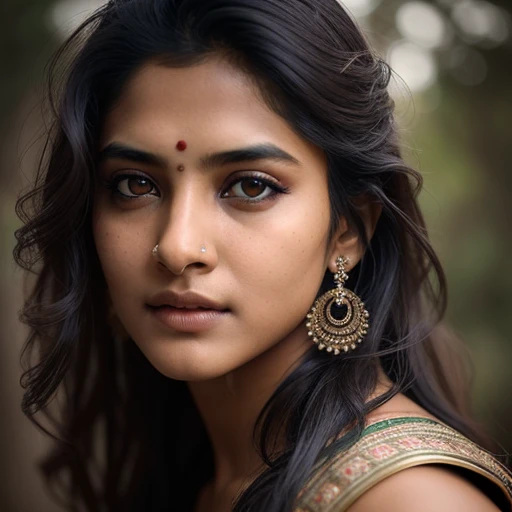 Btflindngds, a beautiful Indian girl, (intricate:0.3) eyes, mid shot, photograph by artgerm and (greg rutkowski:0.3), portrait photo <lora:Copy of Btflindngds-06:0.3>