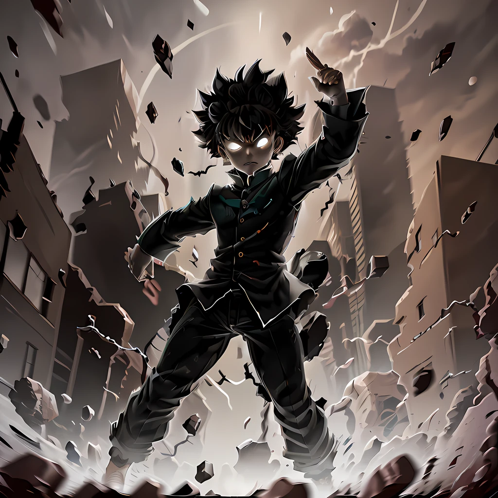 ragemode, boy, wild hair, destruction, <lora:rageMode_v1:.85>
