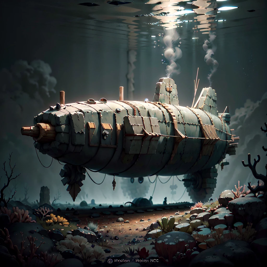 <lora:StonepunkAI-000011:1>, StonepunkAI
submarine, underwater