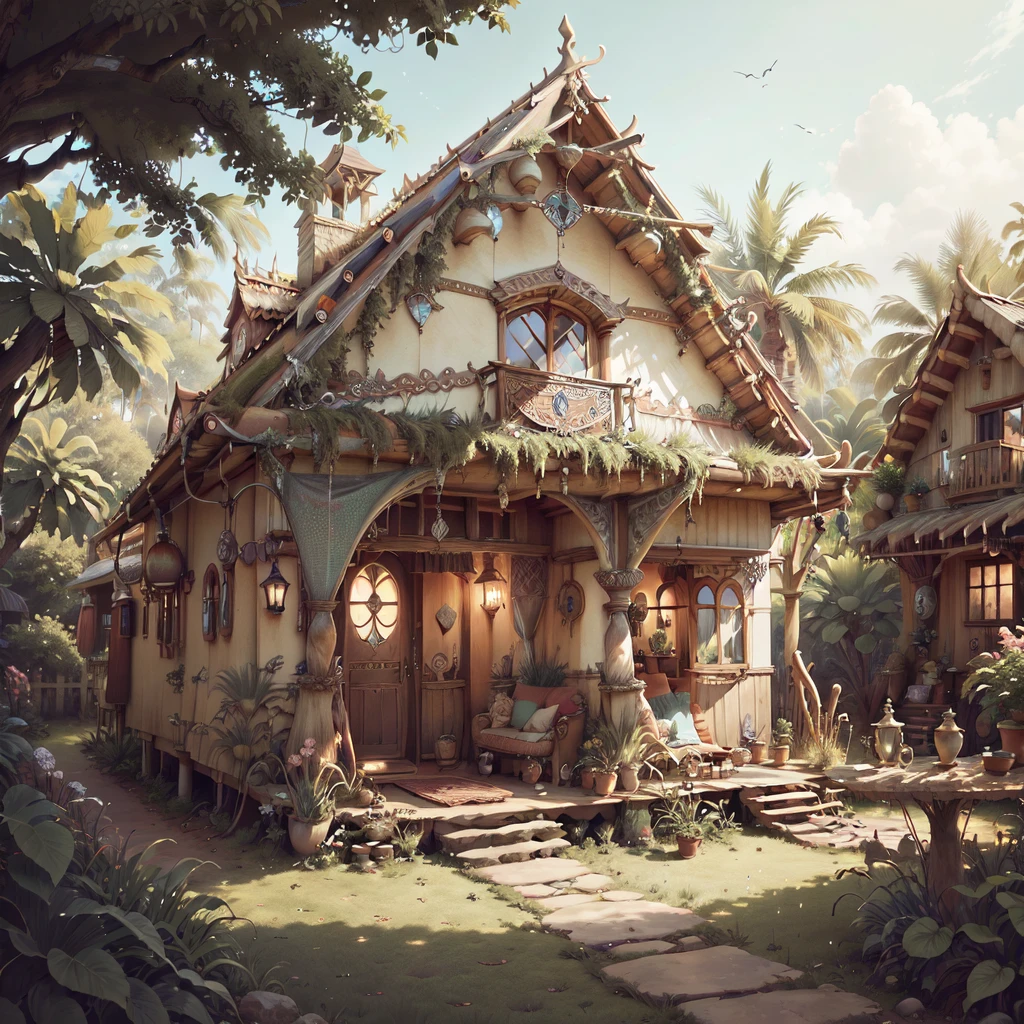 <lora:BohoAI:.8>, bohoai house