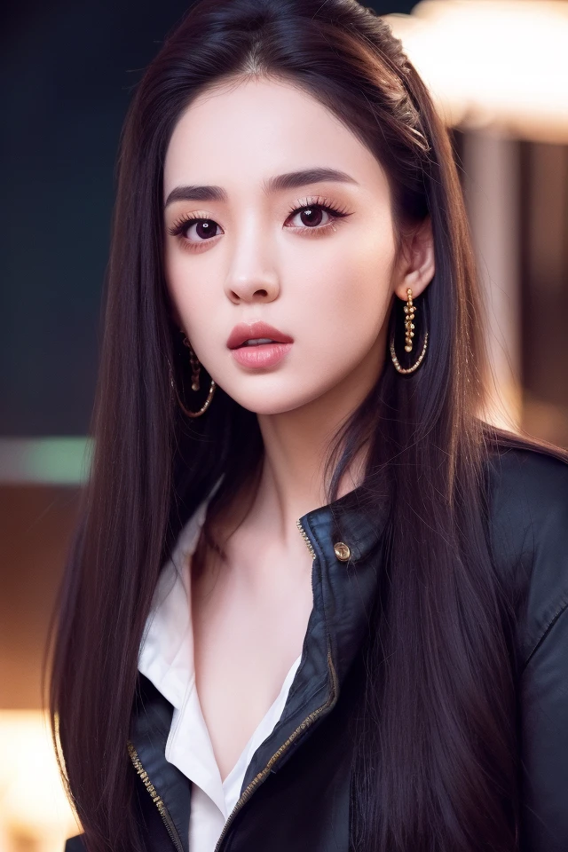 (jacket:1.5), sitting,  long hair,  looking at viewer,  depth of field, night cityscape, (1girl:1.6),   ulzzang-6500v1.1, (original: 1.2), (realistic: 1.3) , beautiful girl with beautiful details, extremely detailed eyes and face, eyes with beautiful details, absurd, incredibly absurd, huge file size, ultra detail, high resolution, ultra detailed, best quality, masterpiece, illustration, ultra detailed and beautiful, ultra detailed, CG, unity, 8k wallpaper, amazing, fine Detail, masterpiece, top quality, official art, extremely detailed CG unity 8k wallpaper, cinematic lighting, (perfect shiny skin:0.6), slim and smooth lines, (floating), (small breasts:1),  earrings ,    <lora:Gulnazar_v10:0.7>,