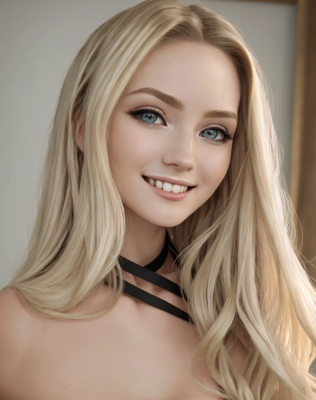 Masterpiece, absurdres, fine detail, HDR, highly detailed face and eyes, photorealistic, smiling, excited, <lora:grd:0.75>, beautiful grd_woman, a woman with long blonde hair and a black dress ,perfect grd_face, perfect grd_body, upper body focus