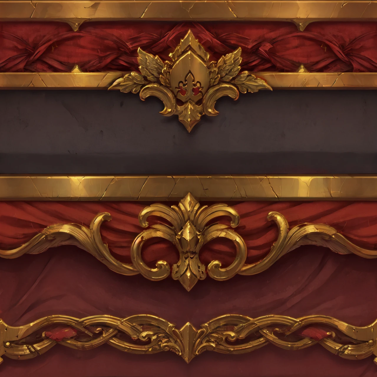 wowtexture of red fabric with golden ornate border, seamless <lora:sxz-wowtexture-v2:0.8>