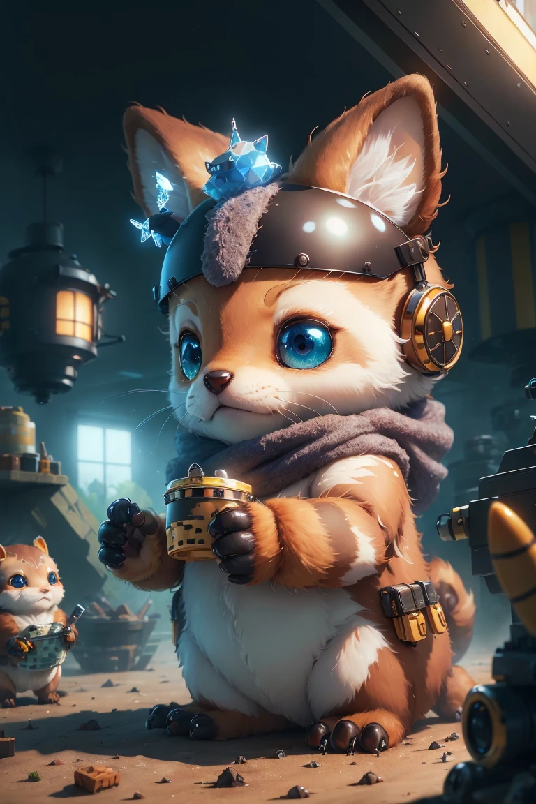 Best quality, masterpiece, ultra high res, (photorealistic:1.4), constructionyardai,
uncanny, Charming, tiny selkies with soft, velvety fur and wide, curious eyes, Gentle, baby nifflers with a penchant for shiny objects, Cute, miniature ice deers with fuzzy antlers and twitching noses, with a butterfly in the foreground, fantasy creature, <lora:ConstructionyardAI:0.99>