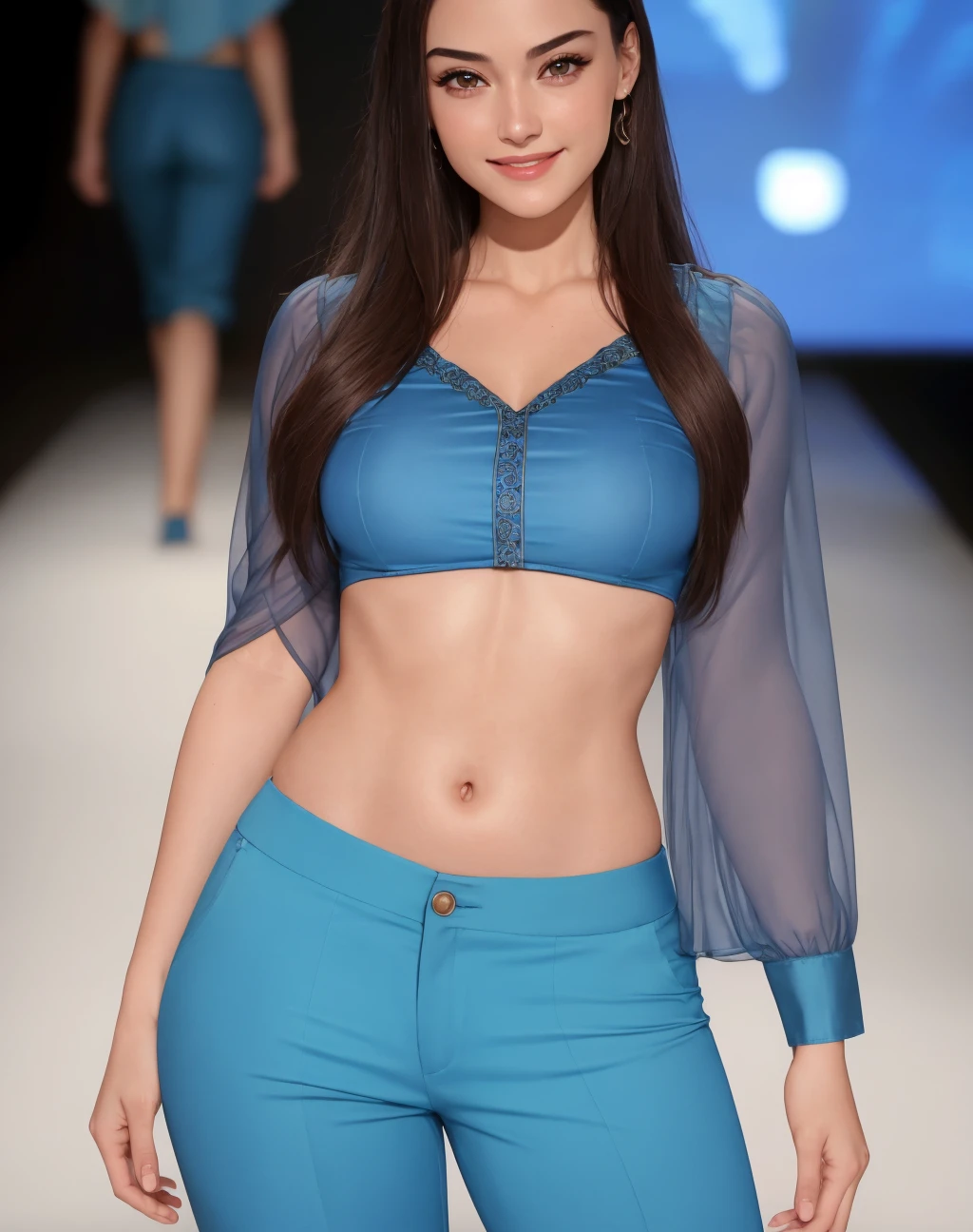 (((Jing Tian))), (masterpiece:1.2), (Pale skin:1.2), (alone:1.2), (woman:1.1), (Highlighted lines:1.3), blue eyes, Gradient Eye, Green Eyes, (Brunette:1.3), (Put flowers in your hair:1.1), Exposing shoulders, Scapula, hot, sexy, big, ((180cm)), curved body, full bodyesbian, thick thighs, perfect body, full viewing angle, perfect body, (((undress, without clothes, without underwear, remove clothes, nude sexy)), (((pubic hair))), perfect lower hip, perfect high hip, perfect nipples, perfect pussy, perfect vagina, big breasts, perfect nipples, perfect breasts, (((catwalk, standing pose, beach)))