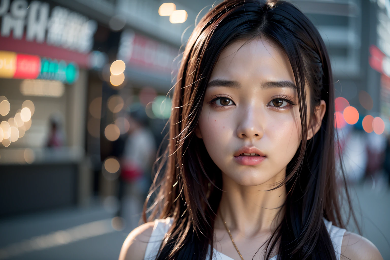 Ray Tracing, realistic, dramatic, 1girl, 21 years old korean cute girl, portrait