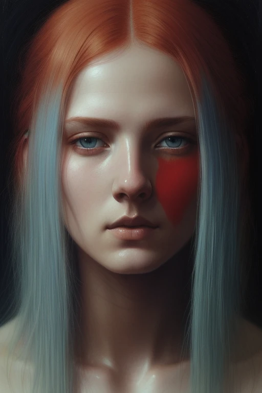 intricate pencil sketch mugshot of adult star, natural skin texture, blue eyes, (red hair translucency:1.2), sss Tom Bagshaw, Zdzislaw Beksinski, Yoshitaka Amano, Raffaello Ossola, Martin Wittfooth, Luigi Spano, Vladimir Kush :: stunning interpretive visual