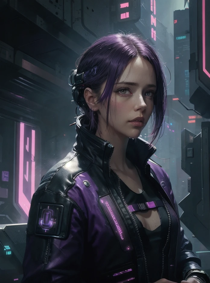 (cyberpunk:1.2), saturated, vivid, ravnika, Ferdinand Knab, purple and violet <lora:Ravnika:0.8>, detailed, illustration, trending artstation, digital painting,symmetric,atmospheric lightingr<lora:epiNoiseoffset_v2:0.66>