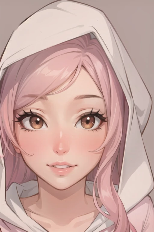 beautiful, ((masterpiece:1.2)), ((best quality:1.2)), perfect eyes, perfect face, perfect lighting, 1girl, solo focus, belle delphine, long hair, brown eyes, pink hair, petite, fully_clothed, oversized hoodie, <lora:MARE:0.75>,  <lora:DI_belle_delphine_v1:0.7>, simple details,