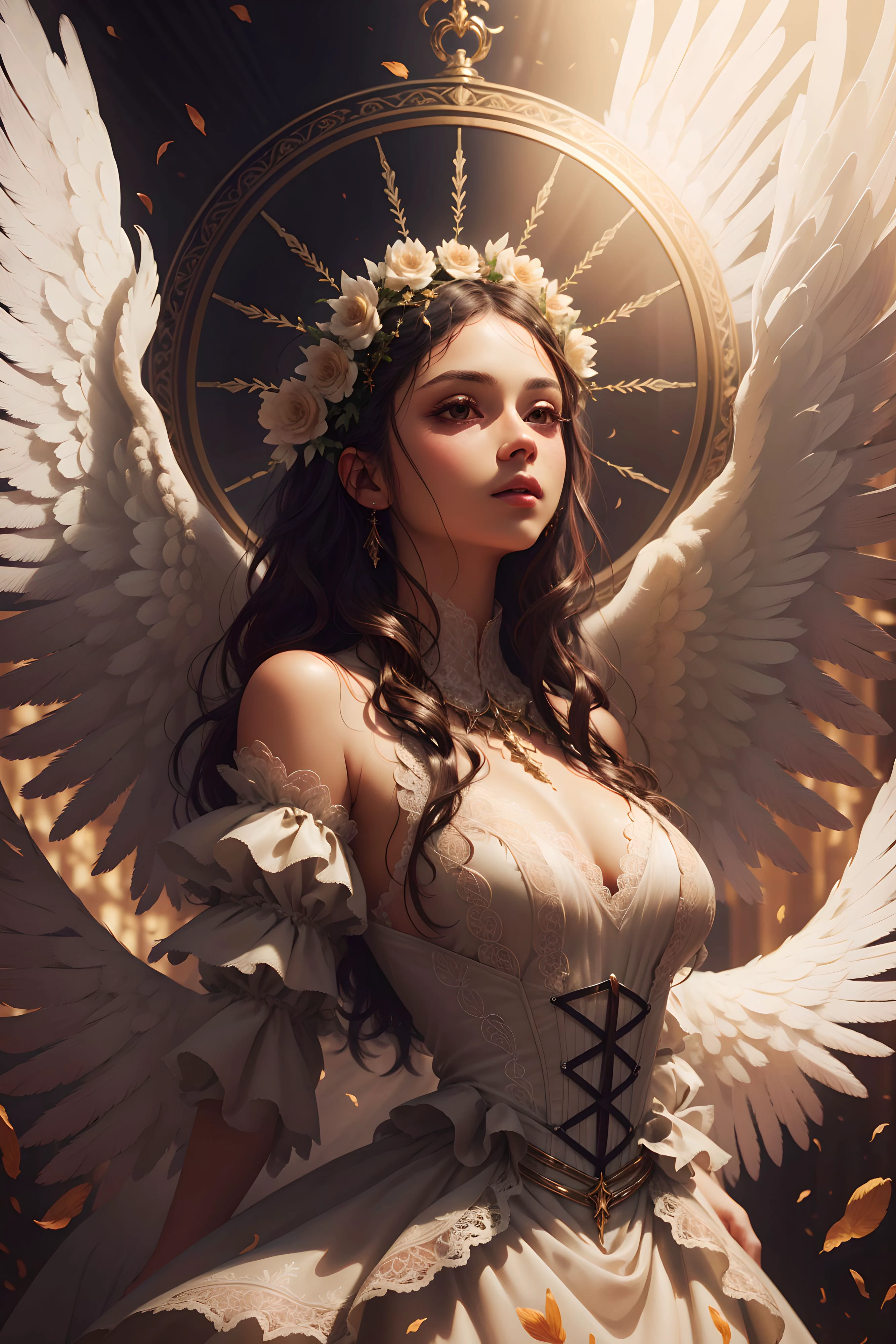 {high quality}, 8K wallpaper, Ultra HD, masterpiece, illustration,
1boy, handsome face, angel, halo, dress,
<lora:天使第一版-000002:0.9:ALL>