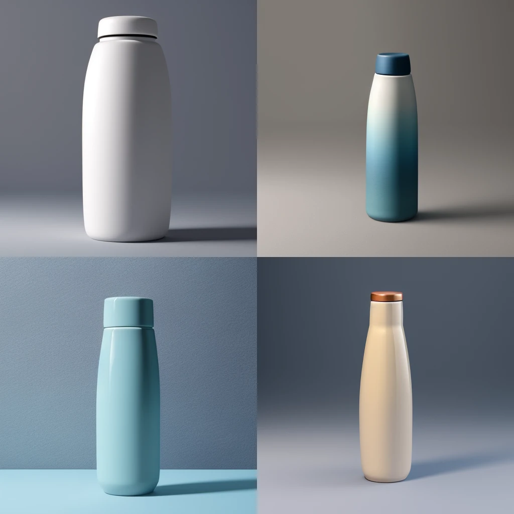 3D Product render, futuristic ((ceramic)) bottle, finely detailed, purism, ue 5, a computer rendering, minimalism, octane render, 4k