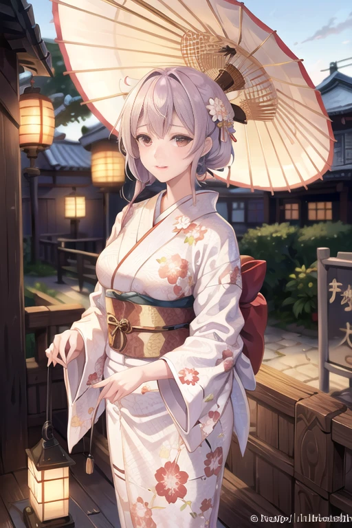 <lora:betterCuteAsian03:0.3>, woman, (wearing kimono_clothes:1.3), holding umbrella, 
good hand,4k, high-res, masterpiece, best quality, head:1.3,((Hasselblad photography)), finely detailed skin, sharp focus, (cinematic lighting), night, soft lighting, dynamic angle, [:(detailed face:1.2):0.2], medium breasts, outside,   <lora:realistic_kimono_clothes:0.5>