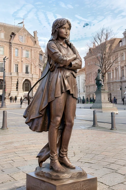 photo of <lora:betterCuteAsian03:0.3>, a woman as a (bronze_statue:1.3) wearing oversized_hoodie, on a pedestal, modelshoot style, photo of the most beautiful artwork in the world, High Detail, Sharp focus,in the middle of a square, full body, (closeup), <lora:bronze_statue:0.5>, <lora:oversized_sweater:0.3>