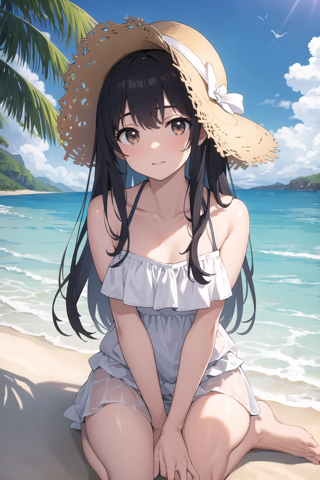best quality, masterpiece,beach,<lora:fuckedSillyFromBehind_v10:0.5>