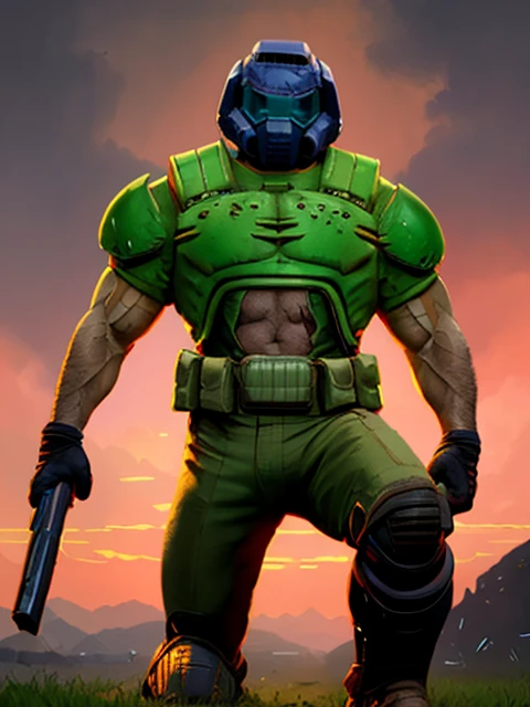 full body digital paiting of (doomguy:1.2), kneeling, 8k, intricate, elegant, highly detailed, majestic, digital photography, art by artgerm and ruan jia and greg rutkowski , broken glass, (masterpiece, sidelighting: 1.2), hdr,
<lora:doomguy-10:1>