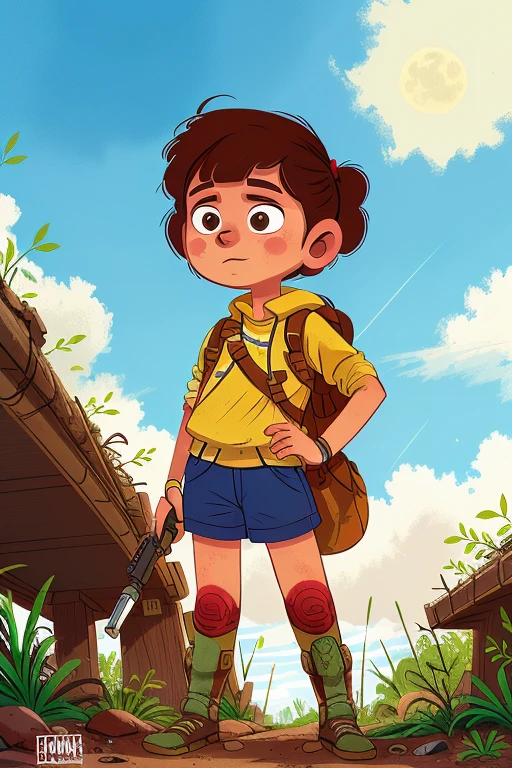 a girl in a wasteland, post apocalyptic, indian, ???<lora:COOLKIDS_V2:1>