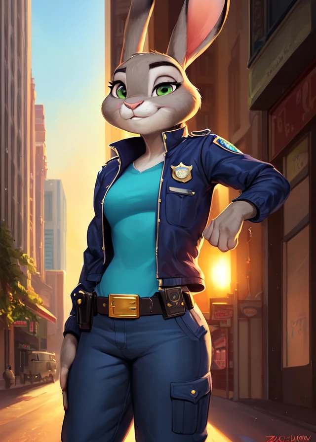 uploaded on e621, by Zackary911, by Joaquin Sorolla, by Strange-Fox , by Tomasz Alen Kopera , by Eugene Grasset , by Lady Pink,
solo female (((rabbit judy hopps))) with ((fluffy grey body)) and ((clear green eyes)), ((full-length portrait)), BREAK, ((((wear police uniform, jacket, pants, belt)))),
(detailed Daniel F. Gerhartz fluffy rabbit judy hopps), (detailed Johnfoxart lighting), (detailed fur), (detailed skin), [detailed ambient light], BREAK,
((standing at city street on sunset)), (cinematic lighting), ((detailed background)), ((looking at viewer)),
(((three-quarter view))), (((wet))), (half body shadow),
[backlighting], [crepuscular ray], [detailed ambient light], [gray natural lighting], [ambient light on the belly],
[realistic proportions], [explict content], [sharp focus], (questionable content), (shaded), ((masterpiece)), BREAK