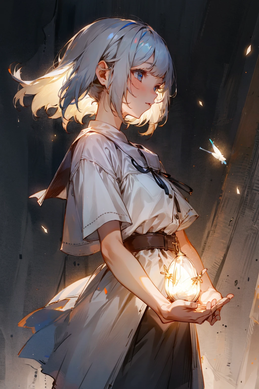 1girl,(light:1.45)
