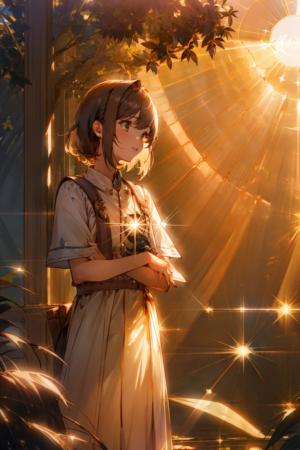 1girl,(sunbeam light:1.45)