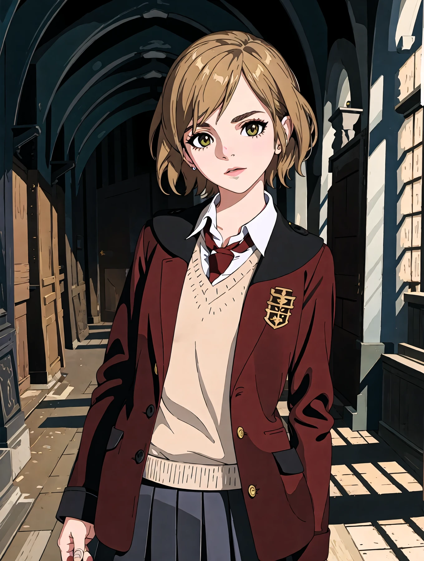 inside Hogwarts, Emma Watson
AND Emma Watson, hogwarts school uniform