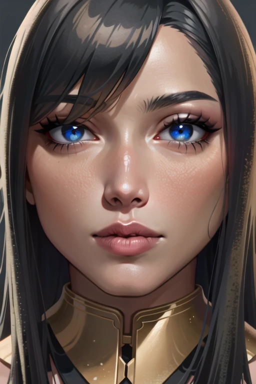 beautiful, ((masterpiece:1.2)), ((best quality:1.2)), extremely detailed face, perfect eyes, perfect face, perfect lighting, 1girl, solo focus, lips, dehya, long hair, blue eyes, hair between eyes, multicolored hair, dark_skinned_female, <lora:CubzeV1Anything:0.85> , <lora:dehyaGenshinImpact_dehyaV10:0.7>