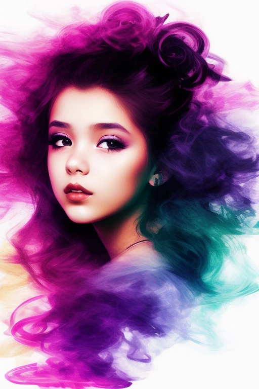 young girl from multicolored  smoke  <lora:Smoke:0.8>