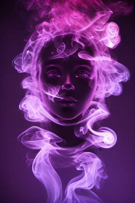 the body of a girl made of pink|purple smoke <lora:Smoke:1>,