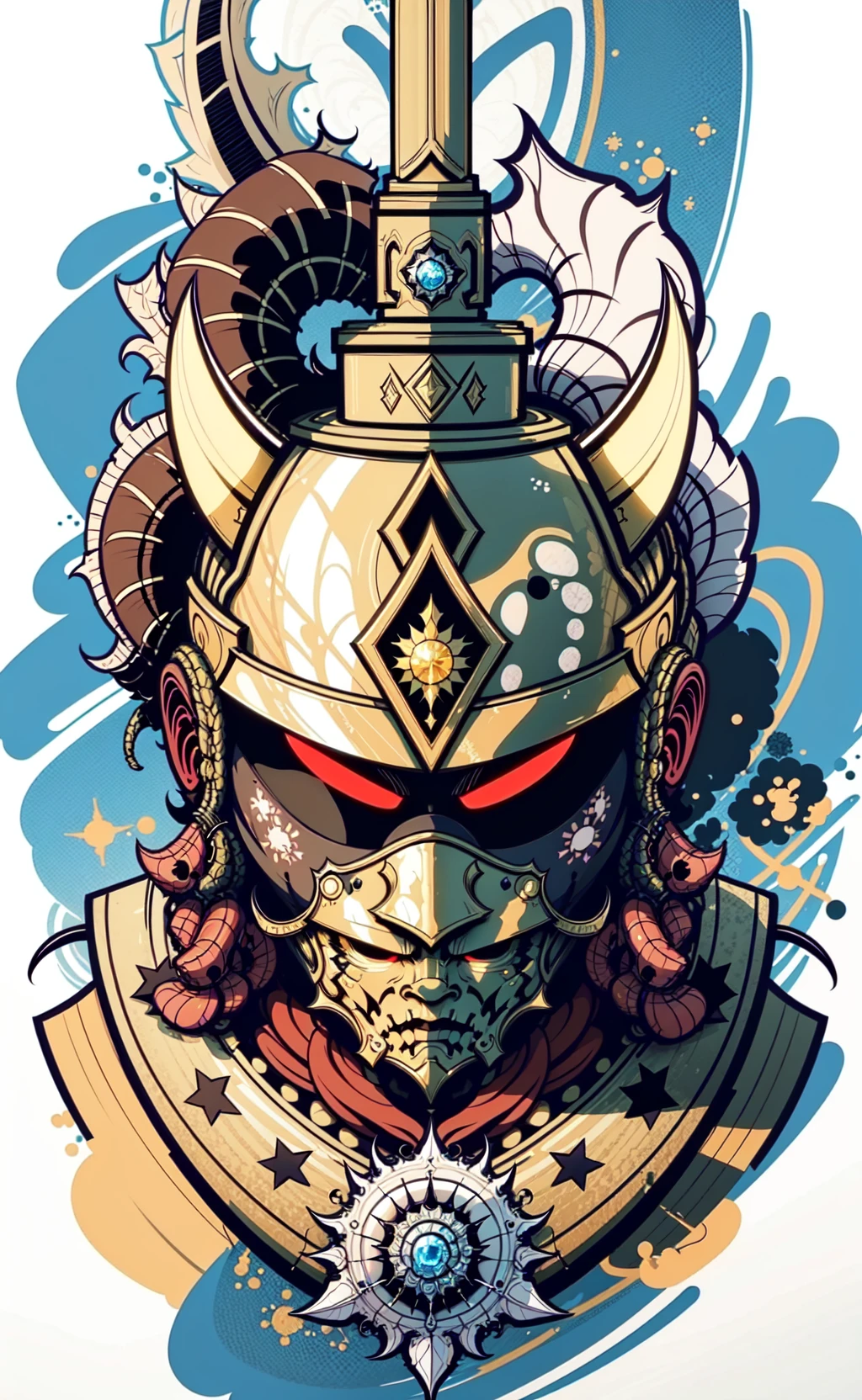 diamond warrior in the style of 0mib